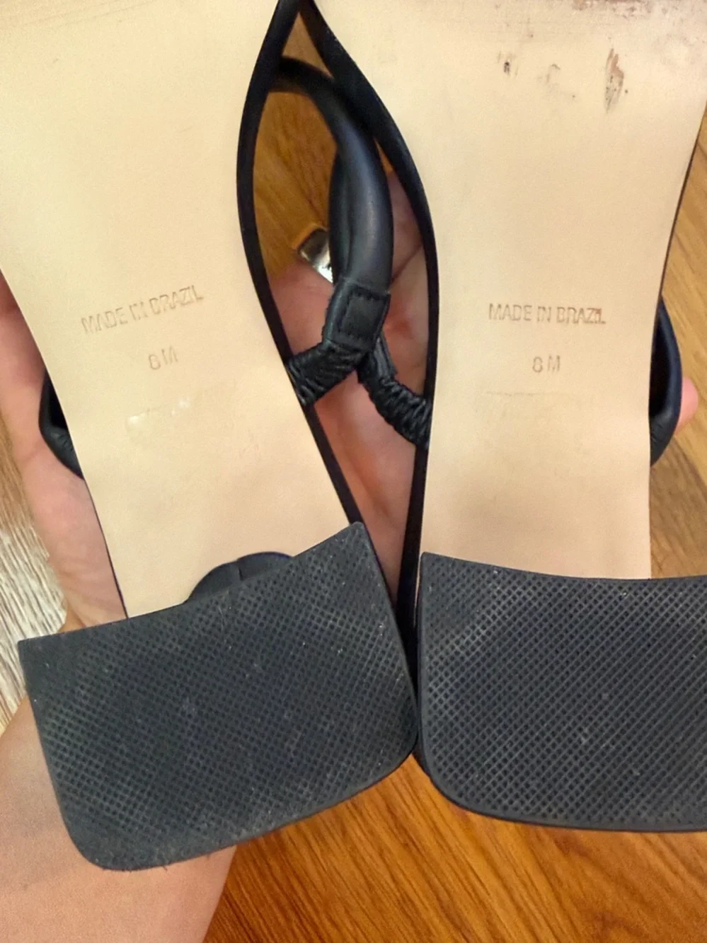 Steve Madden Black Strappy Square-Toe Heeled Sandals